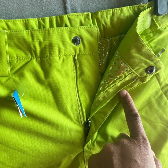 Columbia Bugaboo Youth Snow Pants M (10/12) Neon Green Omni-Tech Waterproof –NEW - Picture 12 of 13